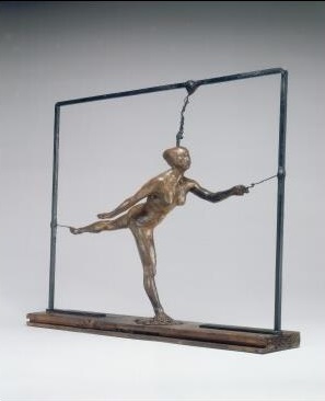 1885 Arabesque over the Right Leg, Left Arm in Front 29x39x12cm pigmented beeswax, metal armature, on wooden base and supported by exterior metal frame National Gallery of Art, Washingon, DC, USA